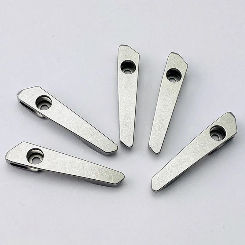 4 Colors Titanium Alloy Knife Fully Milled Pocket Clip For Genuine Strider SNG SMF Knives CNC Machined Back Clamp DIY Accessory