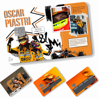 1PC F1 O-Oscar 81 P-Piastri Card Stickers 4pcs PVC Credit Card Skin Stickers Removable Self-adhesive Protective Film