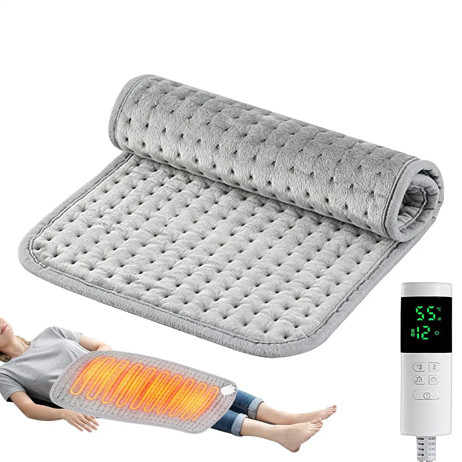 

Heated Pad 9-Speed Intelligent 12-Speed Timing Blanket Electric Heat Pad For Neck Shoulder Knee Legs Abdomen Christmas Birthday