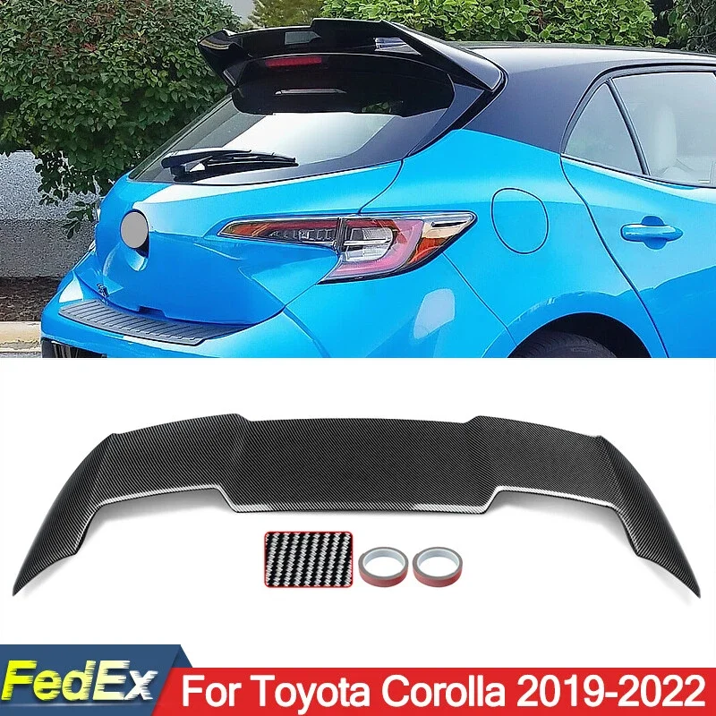 

Автомобильный задний спойлер на крышу подходит для Toyota Corolla Hatchback SE XSE 4-дверный 2019 2020 2021 2022, карбоновый задний спойлер на крышу, крыло