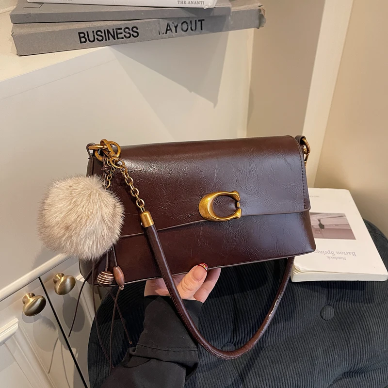 

Popular Ladies Handbag Leather Tote Bag Classic Elegant Women Shoulder Bag Luxury Designer Brand Stylish