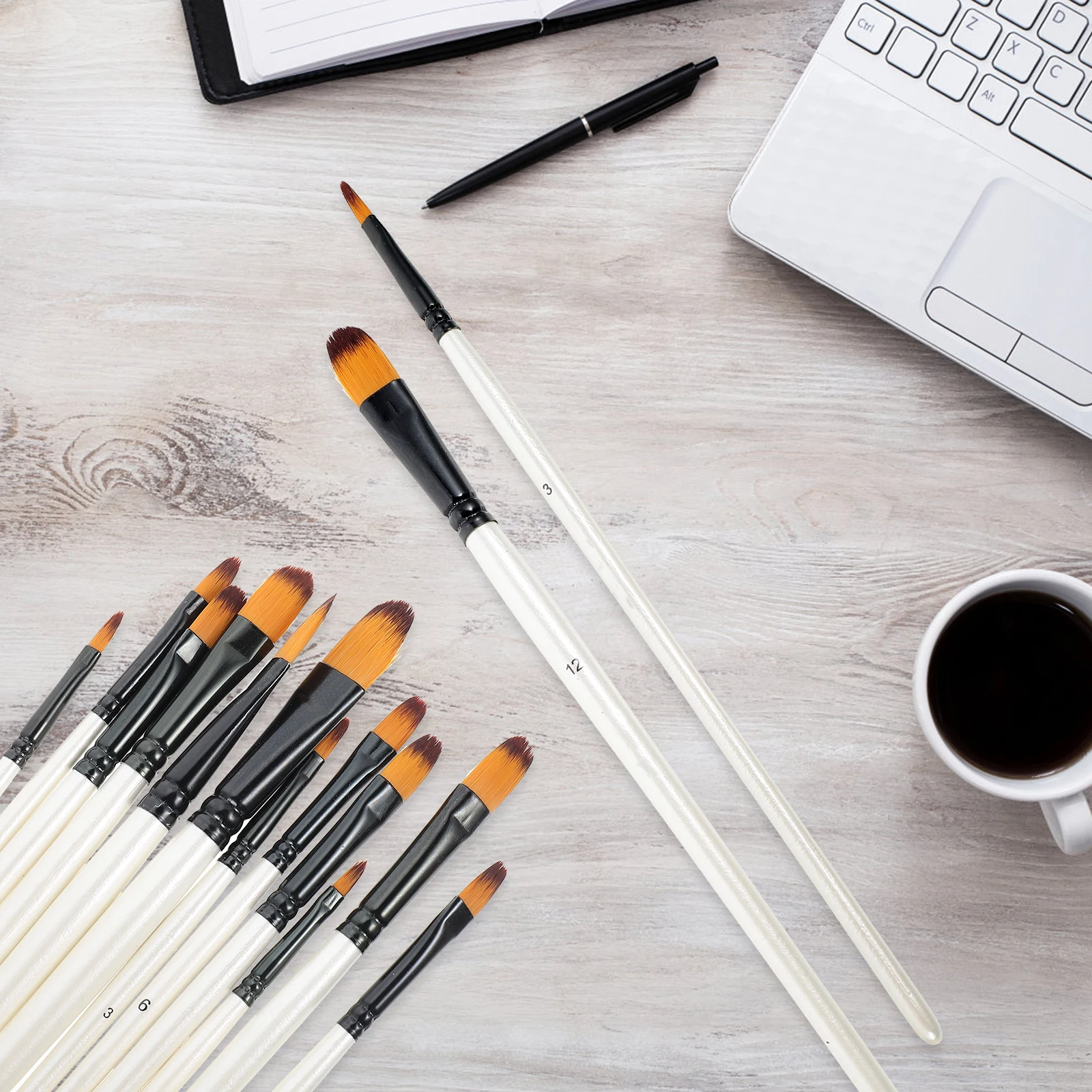 

12 Pcs Watercolor Brush Set Professional Art Paint Tool Multi Function Brushes Portable School Travel Safe Educational Children