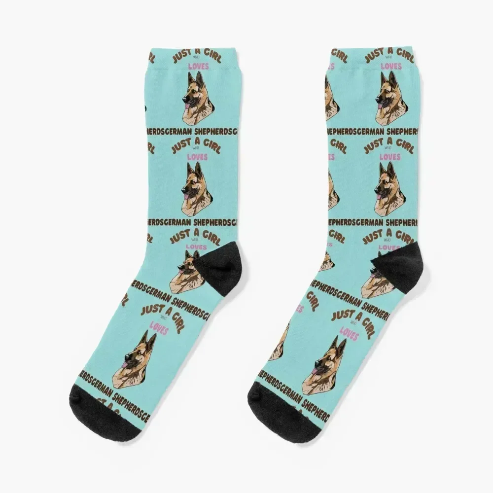 

Just a girl who loves german shepherds Socks short luxe funny sock tennis Socks Girl Men's