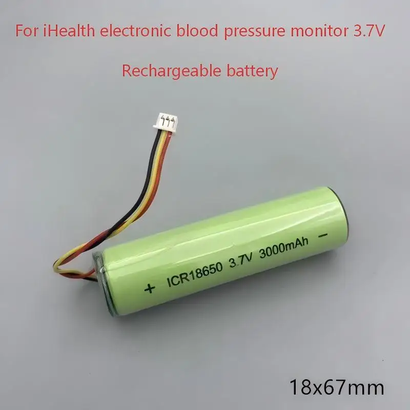 New for iHealth smart blood pressure monitor battery JA18650-1S-1A ICR18650 3.7V electronic blood pressure monitor lithium batte