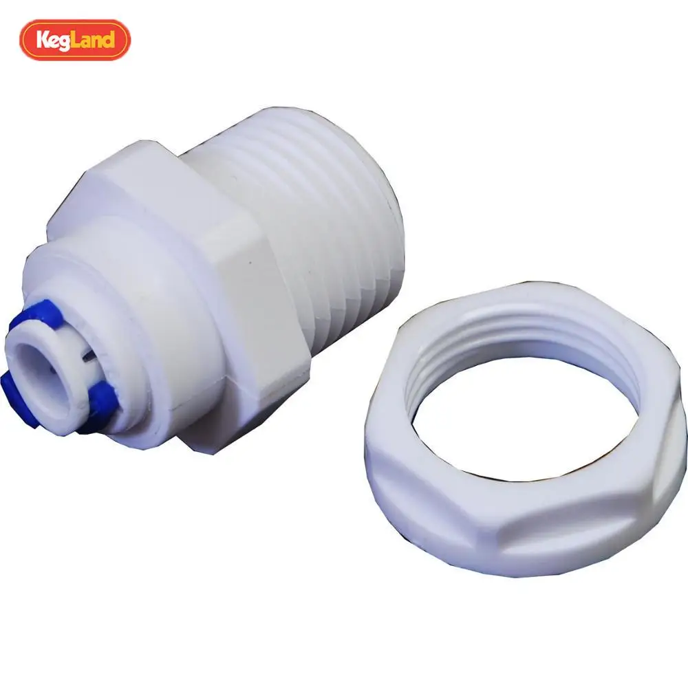 KegLand Plastic Joint Poly Bulkhead for 6.5MM Diameter Temperature Probe Beer Home Brewing Accessory