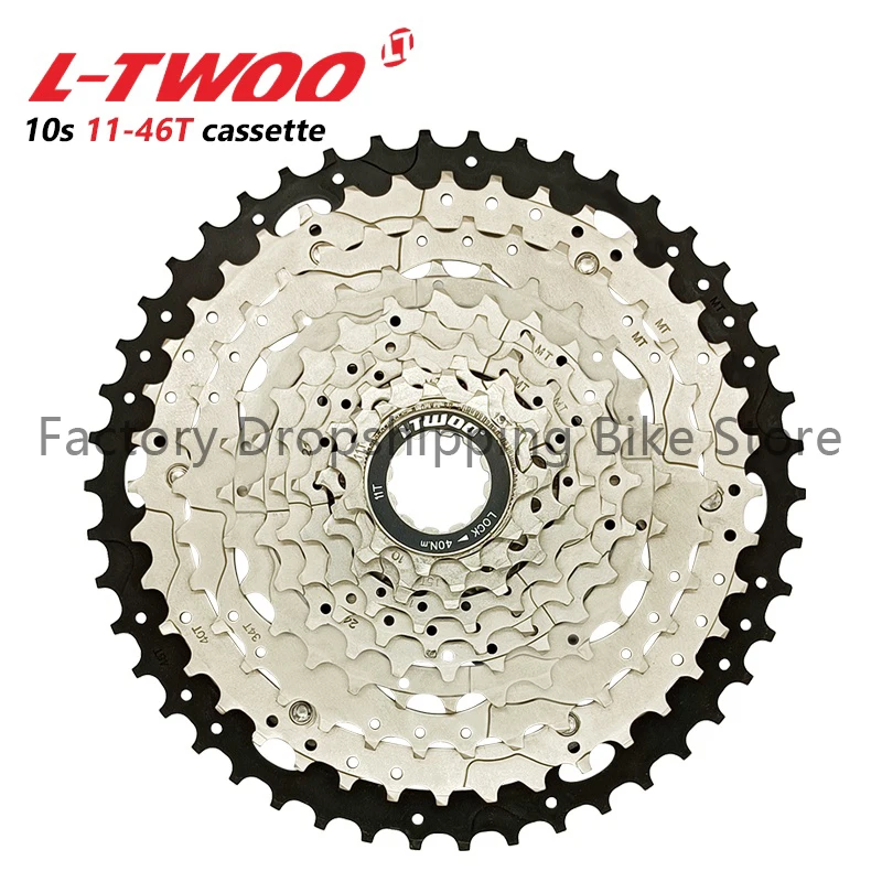 

LTWOO 10 Speed 11-46T MTB Bike Cassette Sprocket Gravel Bike 10S HG Freewheel For Shimano Sram Bicycle Parts