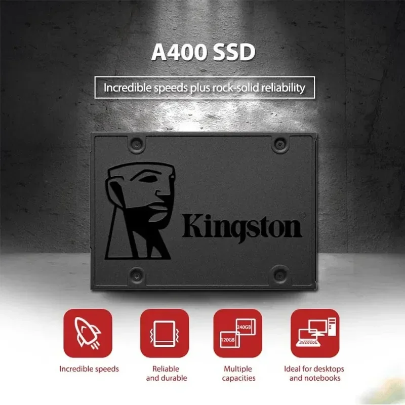 Kingston-disco rígido ssd a400, 2,5 polegadas, 960gb, 480gb, unidade de estado sólido, 240gb, para notebook, PC