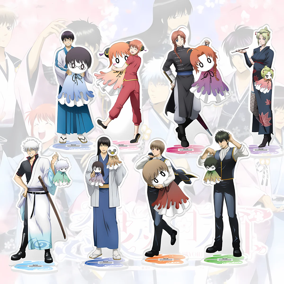 Anime Gintama 15cm New Acrylic Stand Gin Kag Nice Gift Halloween Present Glass Side Cabinet Samurai Anime Decor keychain