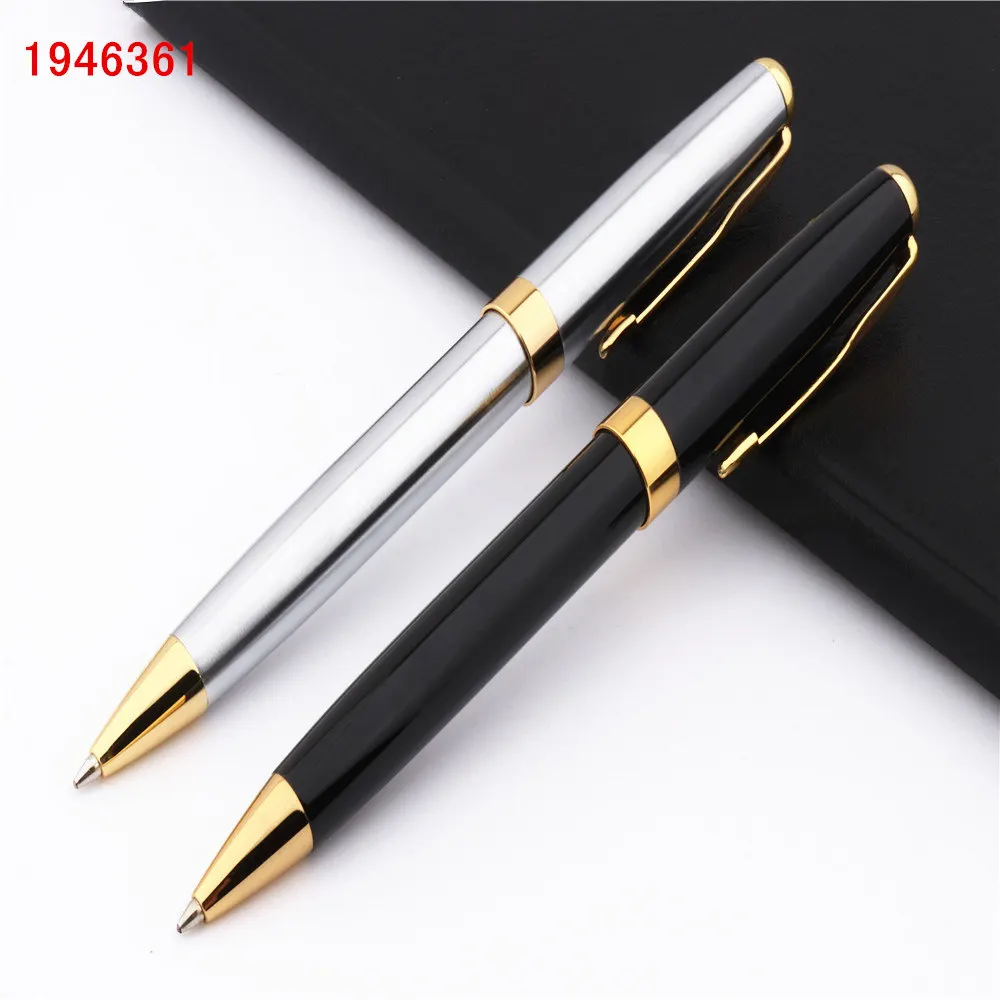 Luxury high quality 388 Black for stainless steel Business office school supplies Ballpoint Pen Golden Clip New