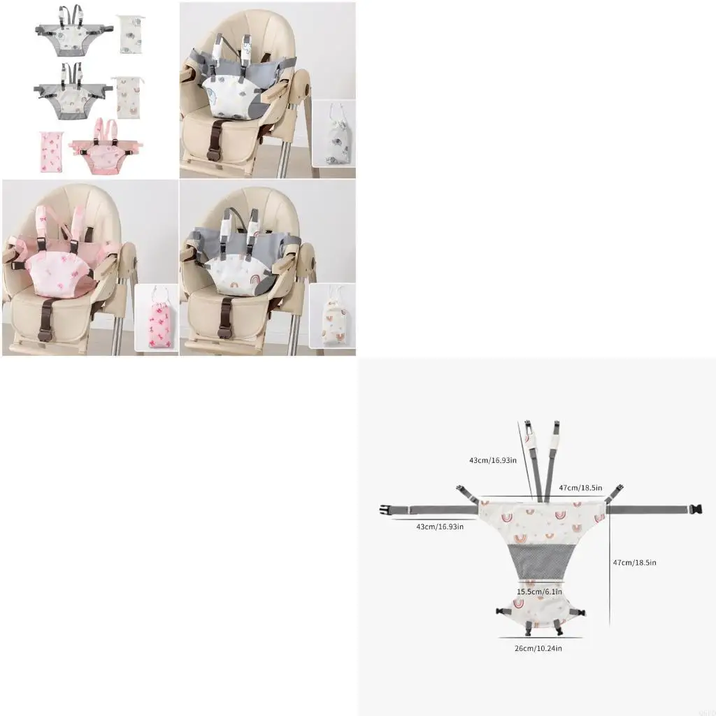 

Adjustable Toddler Dining Harness Safety Belt For High Chairs Travel Home Use