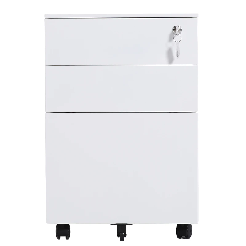 Steel three-pump movable iron file storage low office table floor-to-ceiling small locker