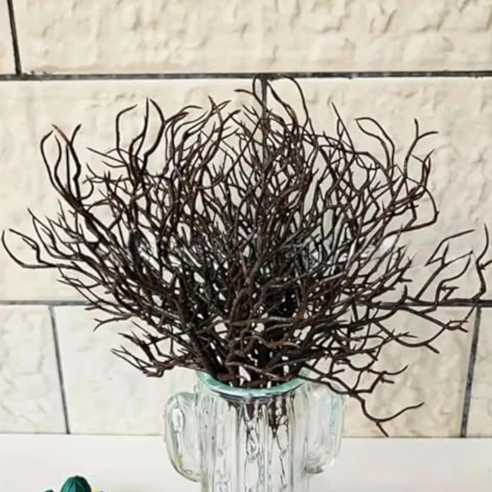 10 قطع من قرون فرع الموتى الاصطناعي للهالوين الأسود غير يتلاشى فرع شجرة بلاستيكية صناعية واقعية رائعة #2