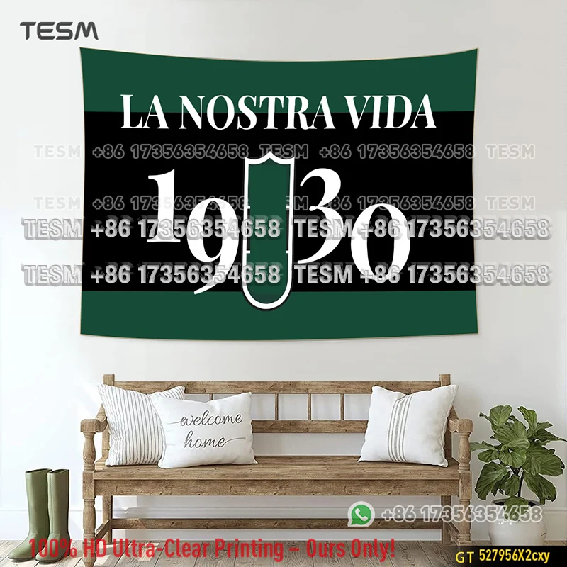 TESM 3D Print Competition Banners Fence Flags Wall Art Decorative Tapestries Hanging Freely Suitable Living Rooms Bedrooms