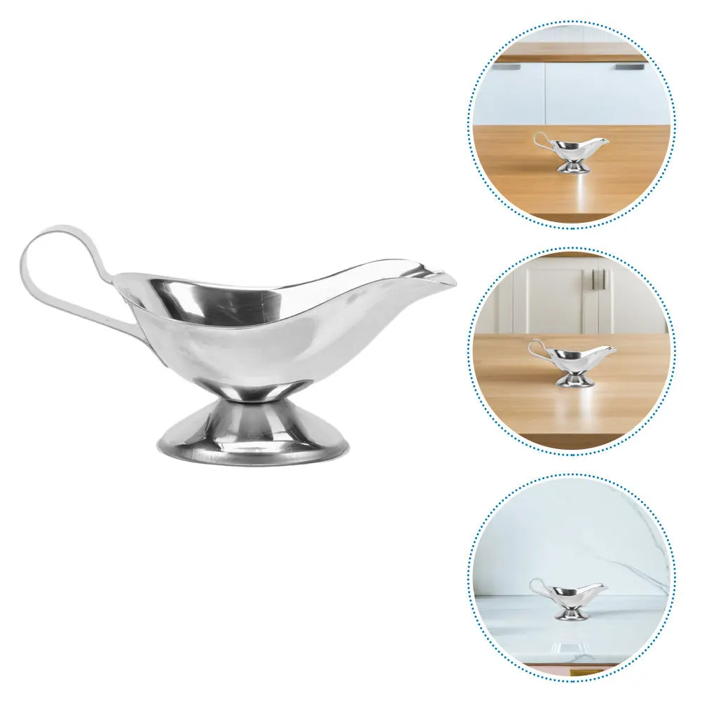 

3Pcs Stainless Steel Gravy Boat Set Sleek Sauce Jugs for Home Dining Creamer Syrup Pourer Gravy Bowls Stainless Steel Milk Jug