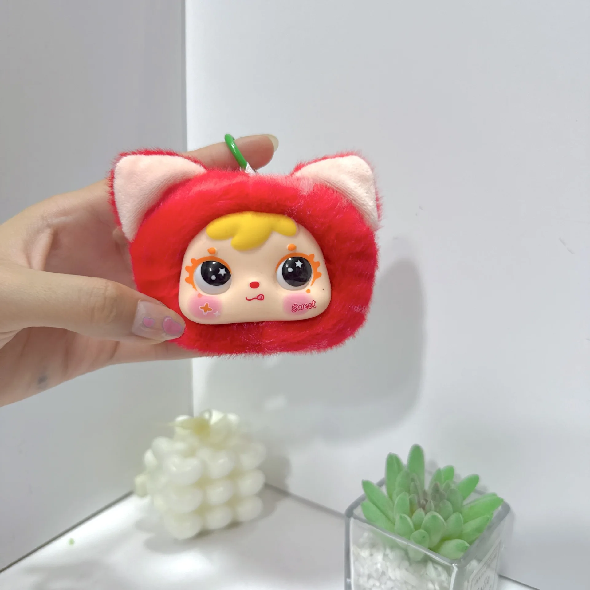 Schattige baby driejarige hanger vinyl pop knuffel pop tas hanger sleutelhanger pop sleutelhanger cinnamoroll pluche sleutelhanger cartoon