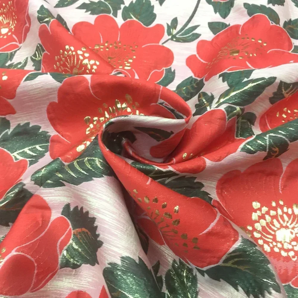 

Европейская парча, жаккардовая ткань, весенне-осенний плащ, короткая юбка для платья, одежды, тканевый материал, шитье на метр