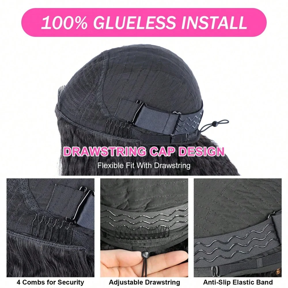 غريب مستقيم 3 في 1 شعر بشري نصف باروكة 250 كثافة 100% شعر بشري برازيلي قبل قطعها ارتداء ونصف شعر مستعار للنساء