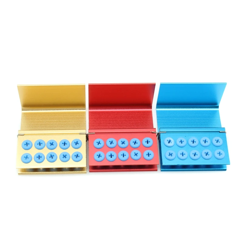 10 Holes Rubber Dental Burs Holder Block for High/low Speed Autoclavable Disinfection Dentista Burs Holder Sterilizer Tools