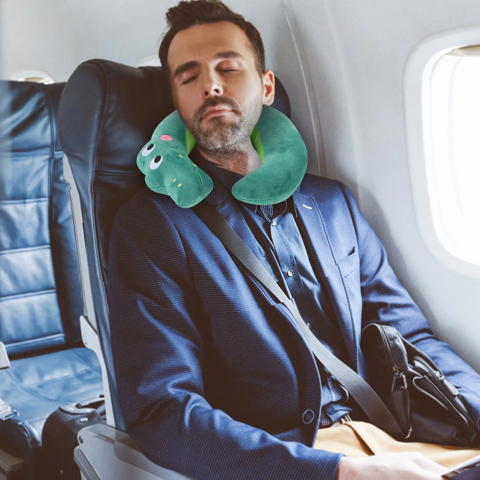 

Crocodile Neck Pillow Soft Pp Cotton U-Shaped Travel Pillow For Airplane Car Ergonomic 360° Support - Portable Breathable