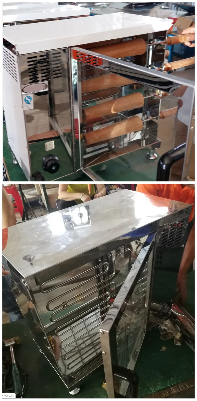 8pc electric automatic bake chimney cake oven kurtos kalacs maker the ceak cak cone roller roll bread grill chimney cake machine