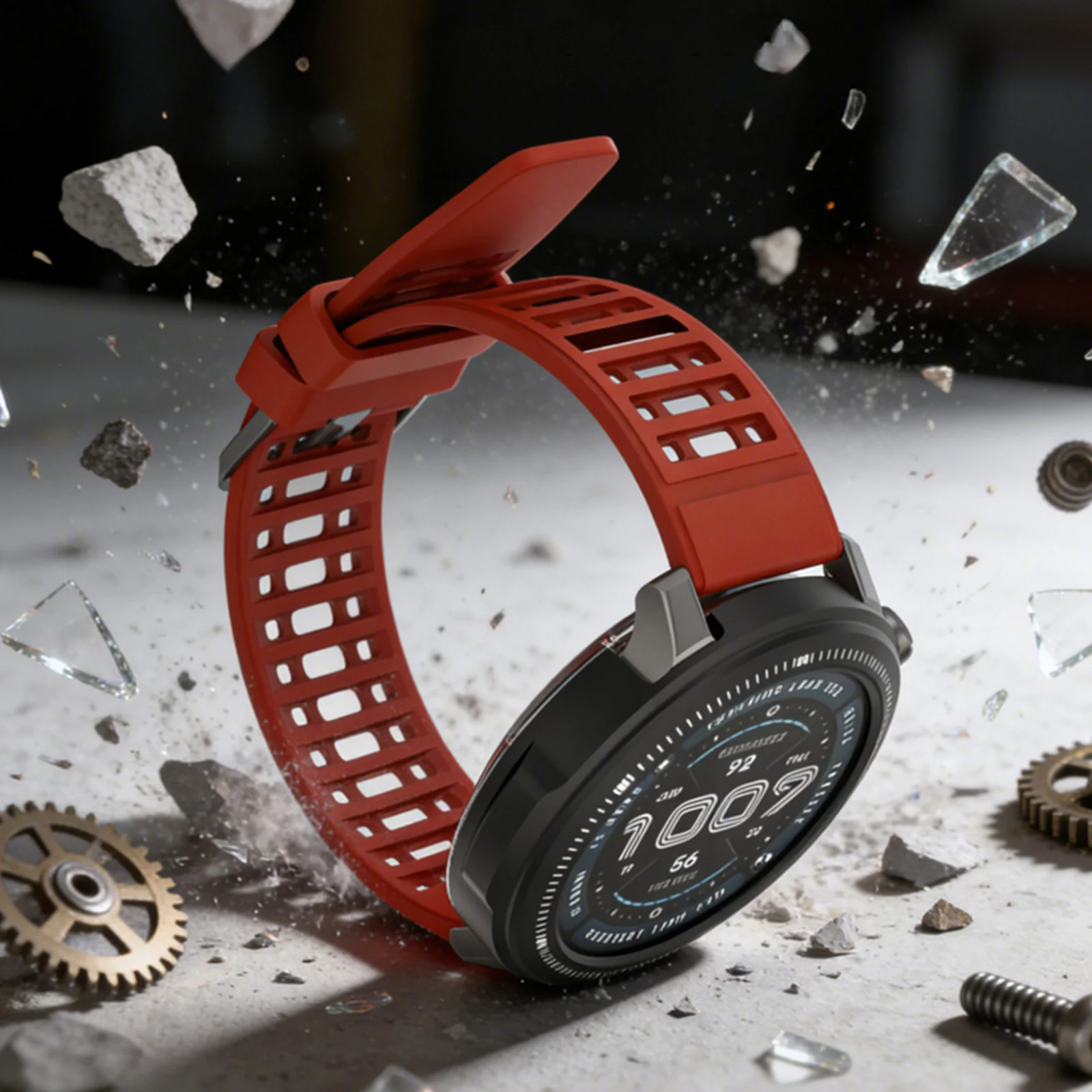 

Protective Bumper Shell Hollow Drop-Resistant Protector Shell Shockproof Compatible for Amazfit Balance 2 Smart Watch 47mm