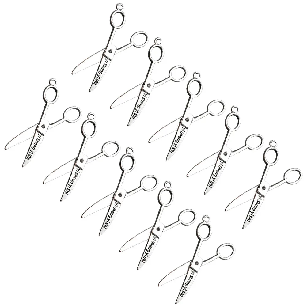 

40pcs Silver Scissors Styling Pendant Mini Scissors Charms Alloy DIY Jewelry Making Material Accessories for Necklace Bracelet(2