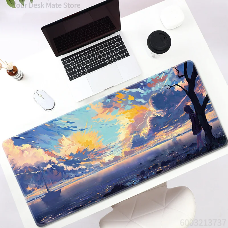 

Mouse and Pad Desk mat Office bedroom mat Anti-slip laptop Desktop Moon computer scenery mouse mat