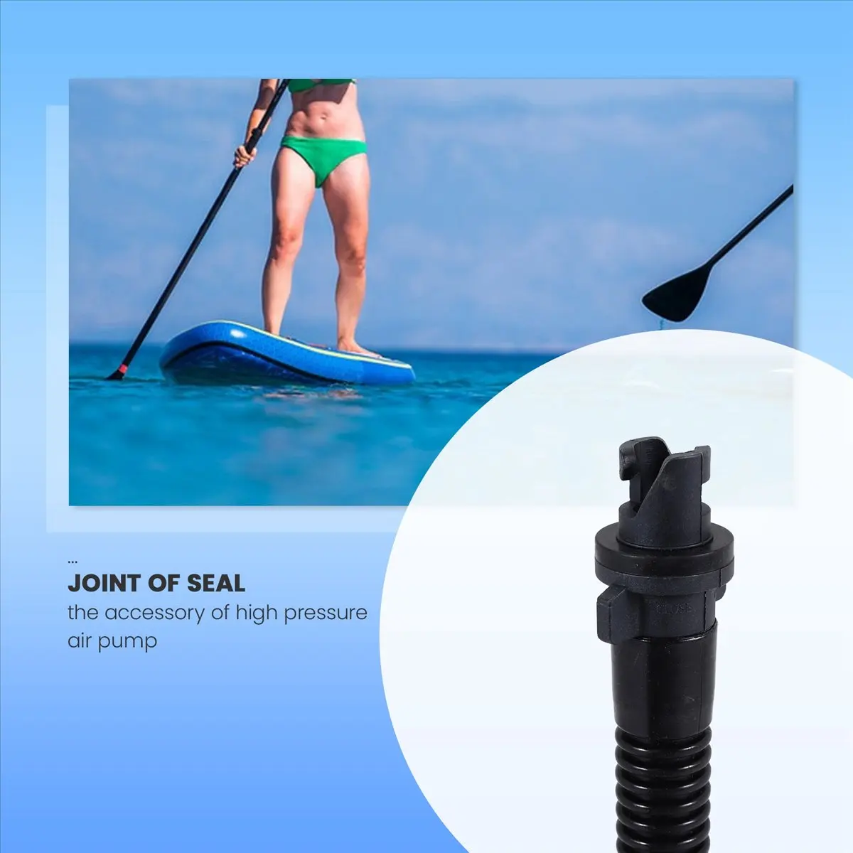 ABPF Electric Air Pump Soft Inflation Tube ,Hand Pump for Paddle Board Pump Inflatable Boat Kayak Pump Accessory