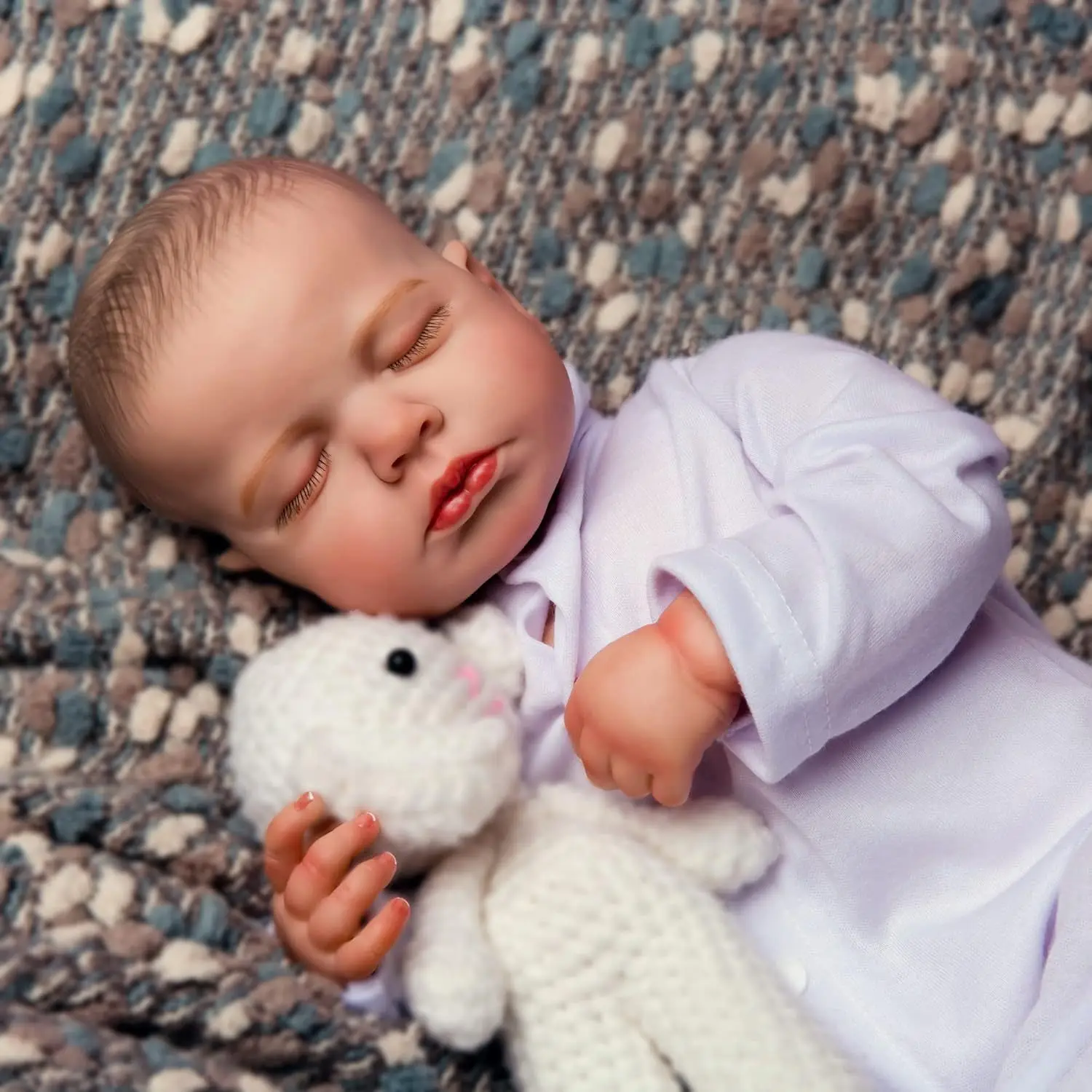 20-Zoll-künstliche Babypuppe mit weichem Kleber, reine handbemalte Reborn-Puppe, kann in ein waschbares Spielzeuggeschenk geändert werden