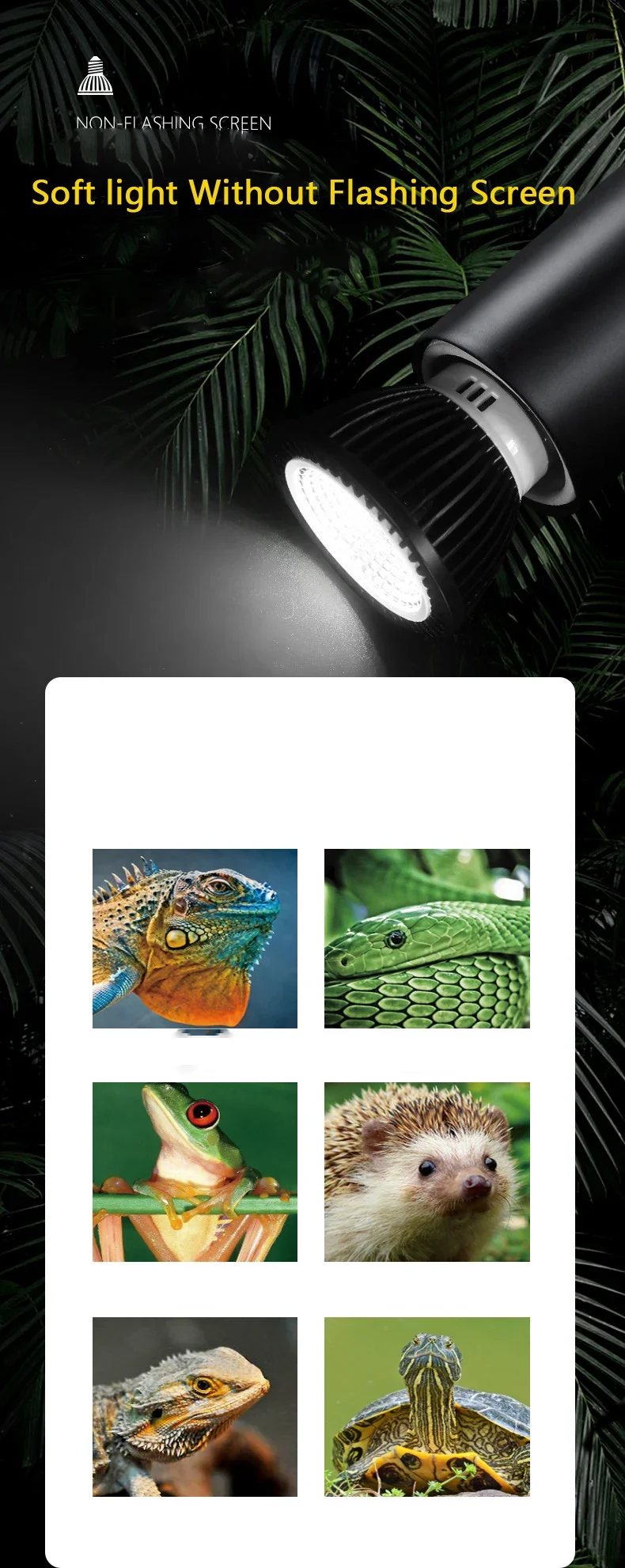 110/220V Reptile UVB Light Energy-Saving Eye Protection Led Lamp Pro Turtle Lizard Mane Lion Ultraviolet Calcium Lamp Sun 육지거북