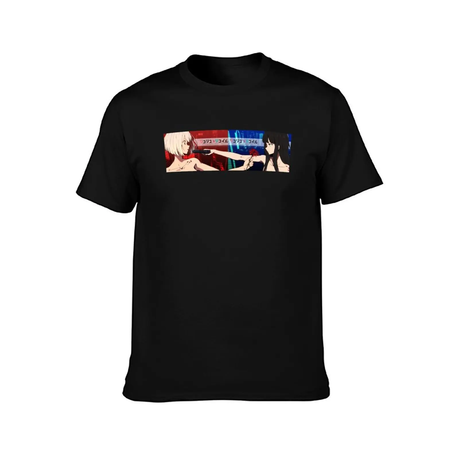 Lycoris Recoil T-Shirt Summer Casual Cotton Tee Oversized Streetwear Tops Vintage Graphic Print Loose Fit Short Sleeve