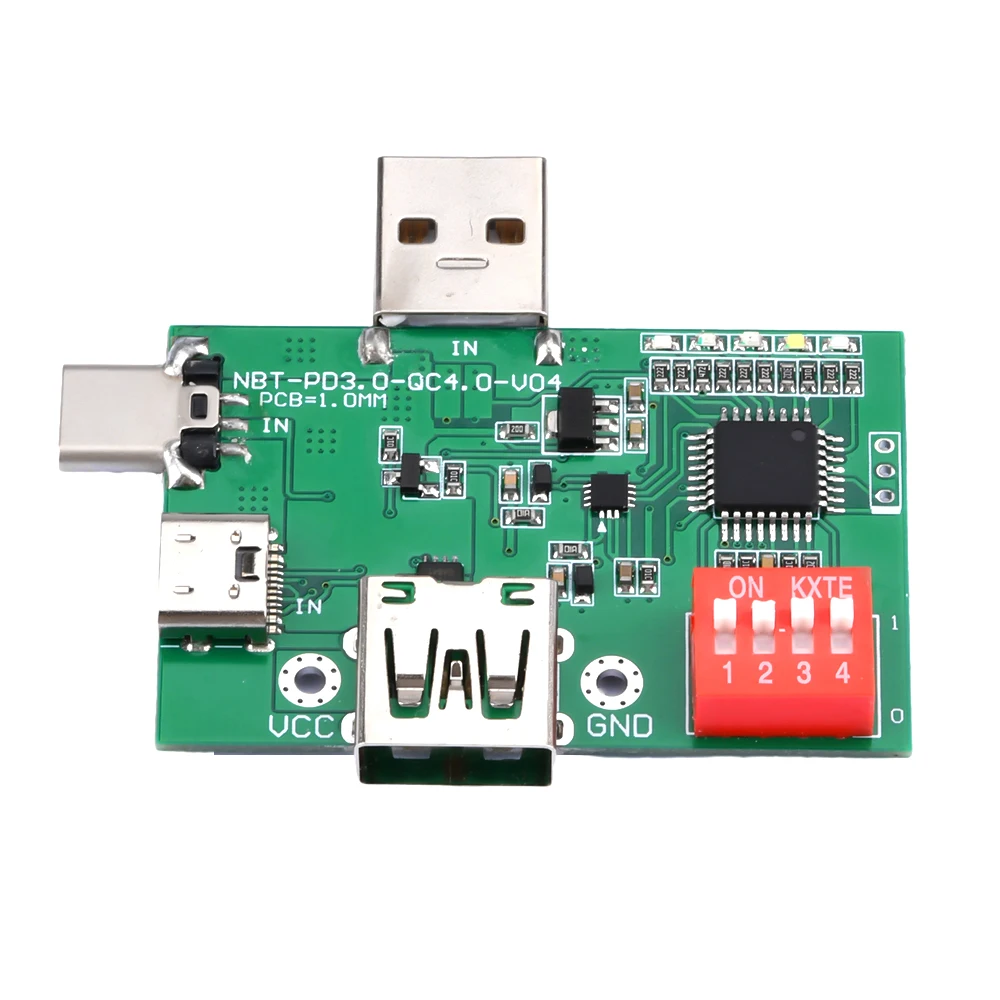 PD/QC3.0 2.0 /PPS Decoy Board Fast Charge Trigger Aging Board Test Board Adjustment Voltage 5V 9V 12V 15V 20V Type-C input