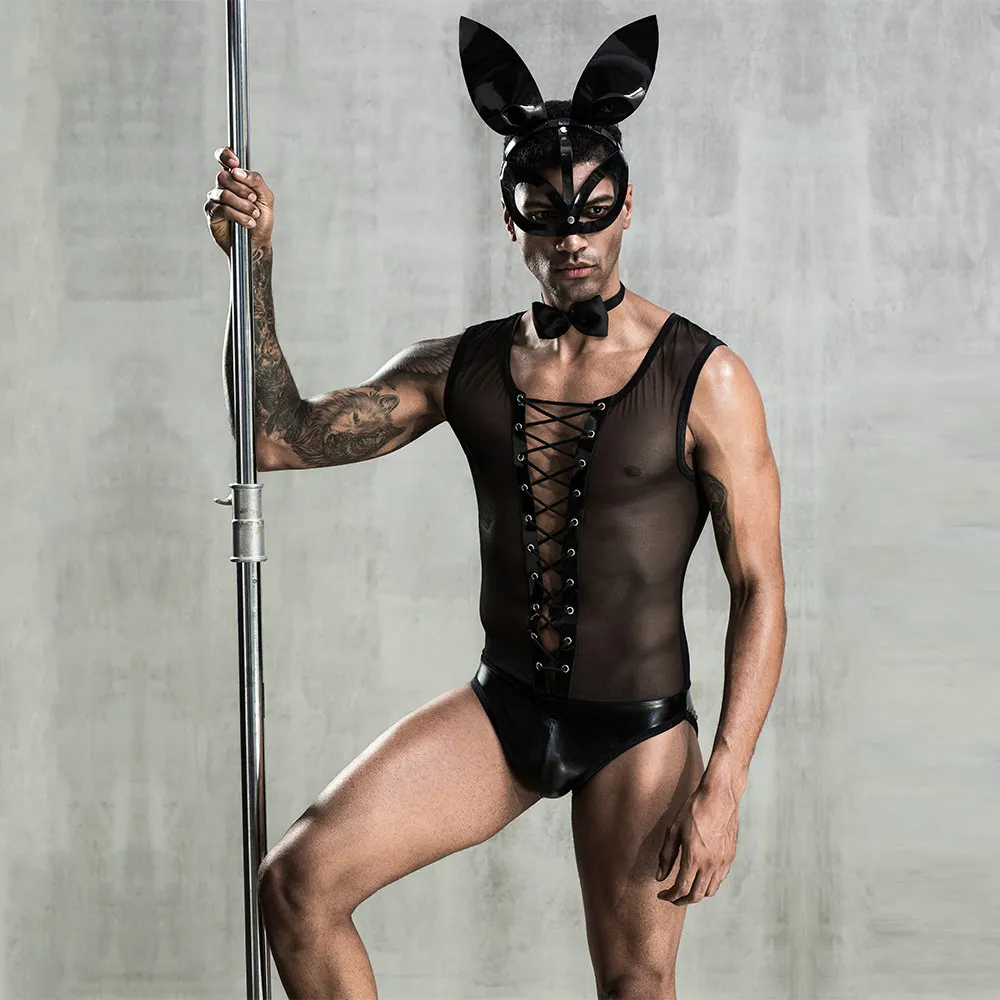 

Men Sexy Rabbit Sets Lingerie Male Exotic Costume