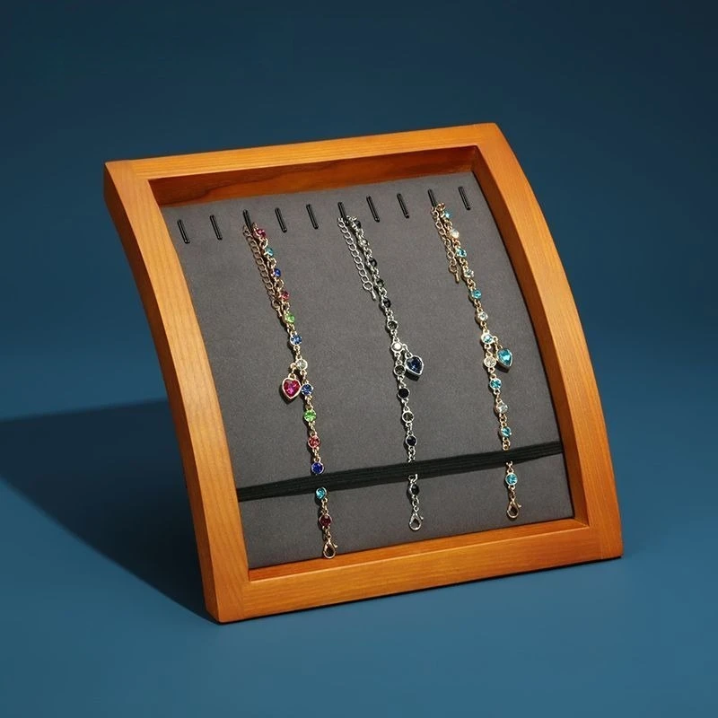 

Solid Wood Bracelet Display Rack Large Bracelets Organizer Stand Showcase Jewelry Storage Holder Jewelers Jewelry Displays Shelf