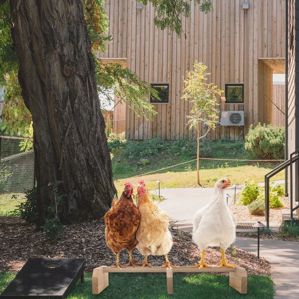 

1pcs Wooden Chicken Perch Bird Roosting Bar For Hens Large Birds Natural Wood Finish Durable Coop Setup Pet Supplies Parrot