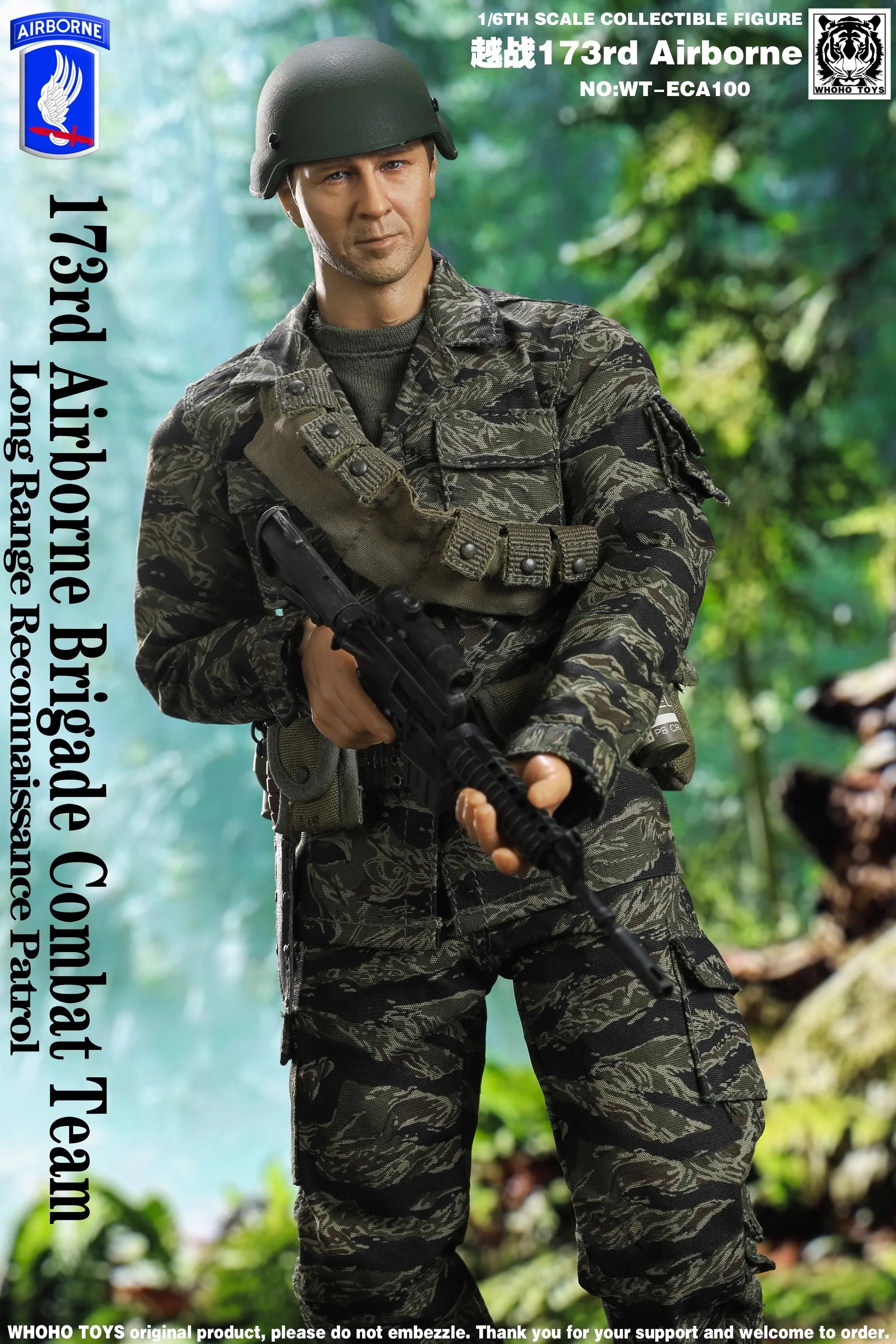 WT-ECA100 1/6 جندي الجيش الأمريكي 173rd المحمولة جوا عن بعد الاستطلاع دورية القتال لواء 12 "عمل نموذج لجسم لعبة في الأوراق المالية