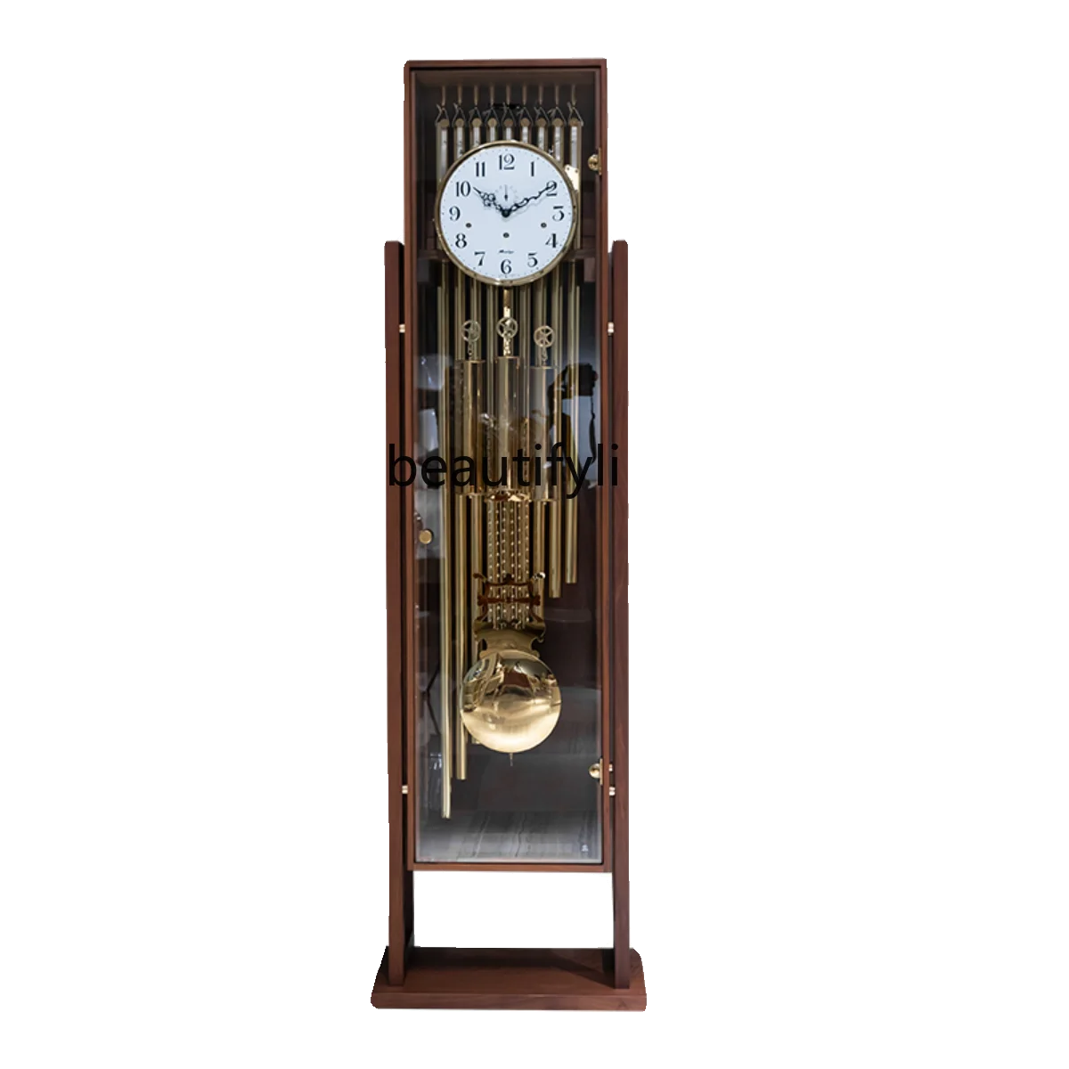 European floor-to-ceiling clock, living room, villa, mechanical seat clock, retro pendulum clock, nine-tone tube