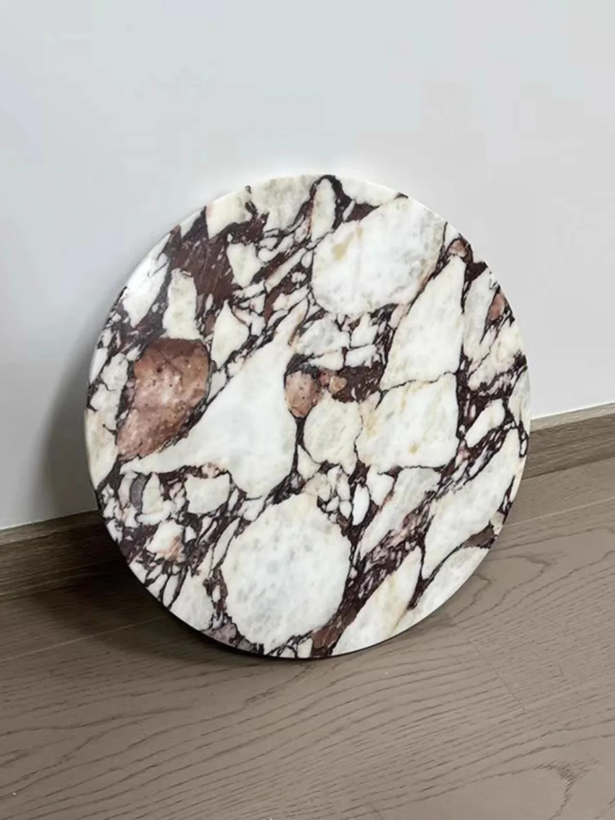 Light luxury Natural Marble Living Room Tea Table Desktop Decorative Panel Advanced Decoration Ornaments Bulgari Marble Slab
