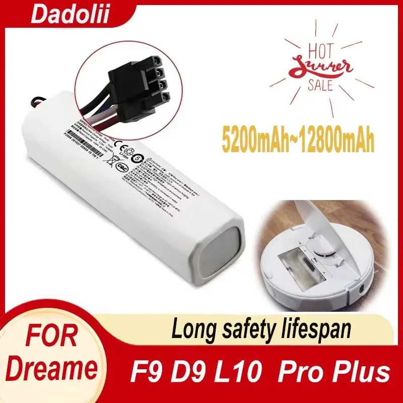 NIEUWE Originele 14.4 V 12800 mAh Robotstofzuiger Vervangende Batterij Voor Dreame F9 D9 L10 Pro Plus RLS3 RLS5 RLS5L RLS5D Deel