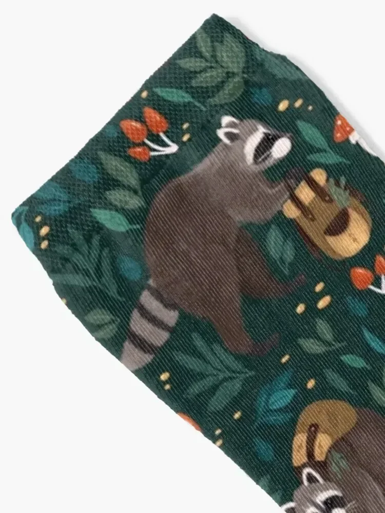 Raccoons green Socks fashionable sheer Designer Man Socks Women's