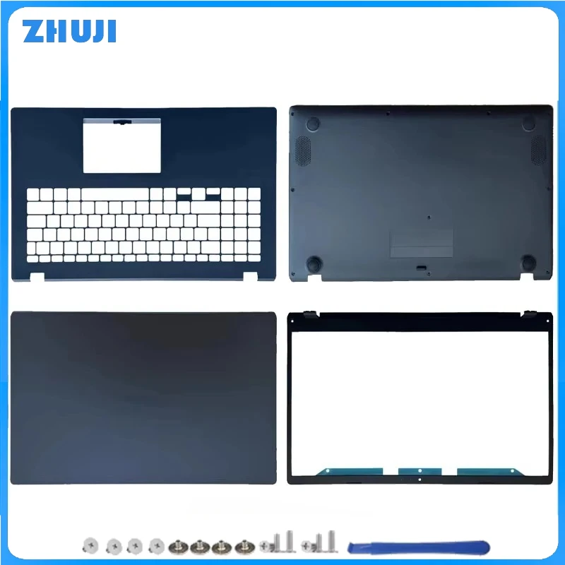 ل E510 E510M E510MA L510 L510M L510MA كمبيوتر محمول جديد LCD الغطاء الخلفي/الإطار الأمامي/لوحة المفاتيح لوحة اليد/الغطاء السفلي