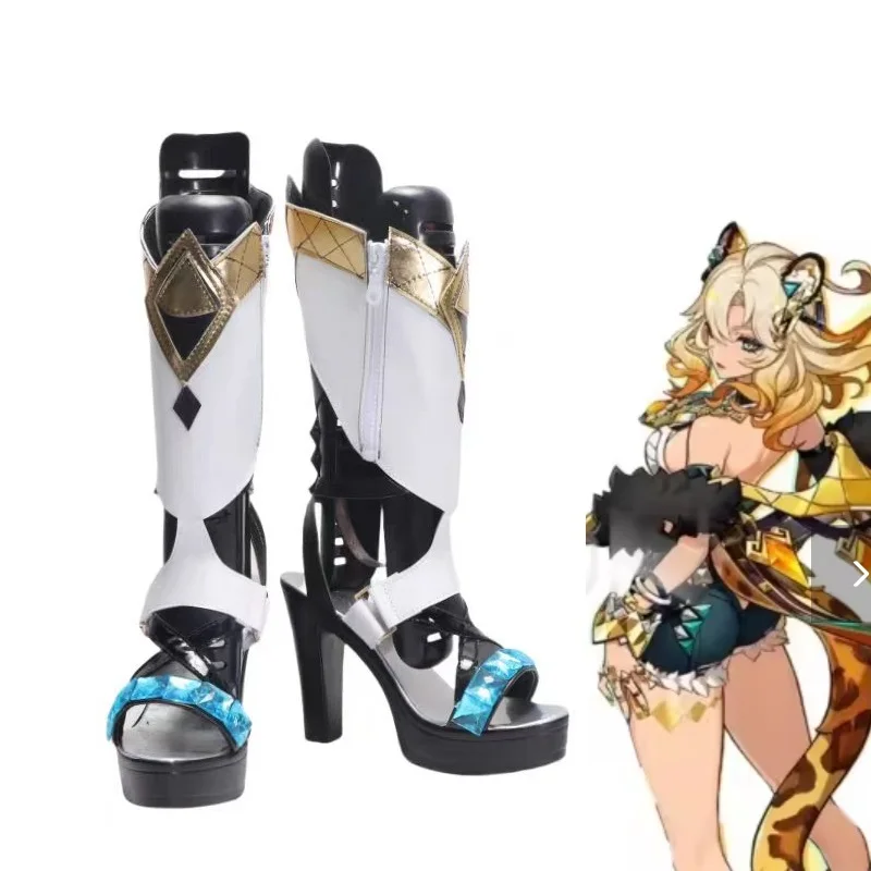 Xilonen Boots Genshin Impact Cosplay Shoes High Heeled Shoes Halloween Cosplay Prop For Adult