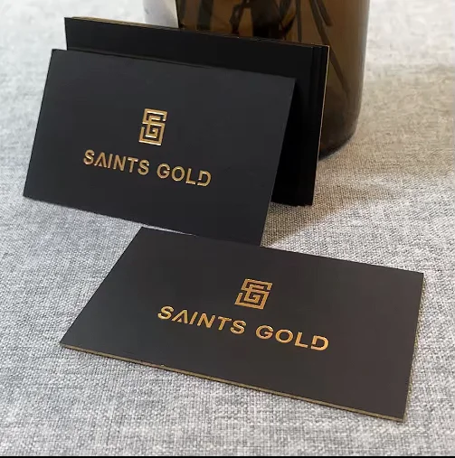 

Customized paper business cards, embossed thick special paper cards, gold foil hot stamping, free design