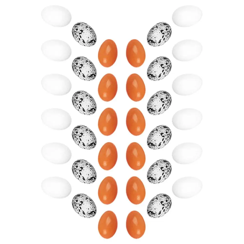 

36pcs Eggs Realistic Imitation Plastic Toys for DIY Crafts Micro Landscape Ornament Small Miniature Eggs Decor Decors