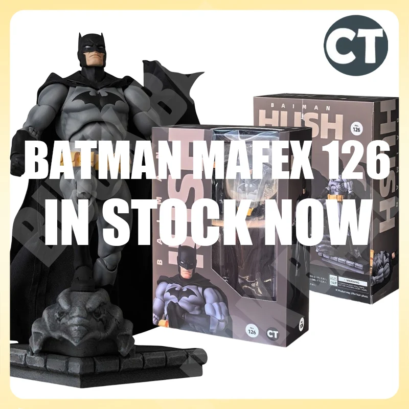 CT Toys Hush Batman Mafex 126 Figurka Batman Figurki Akcji DC Liga Sprawiedliwości Hush Figurka Zabawka Kolekcjonerska Mroczny Rycerz Prezent