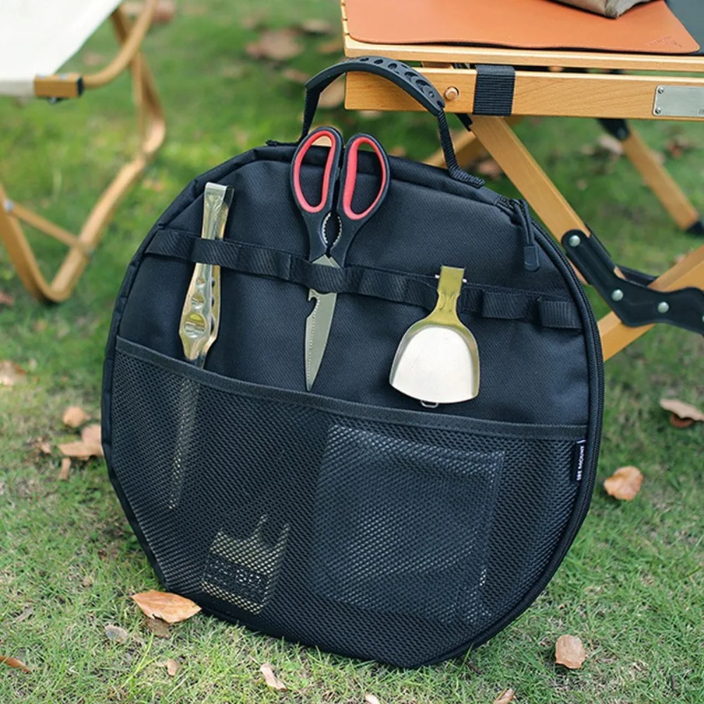 Grill Pan Storage Bag, Portable Pouch for Frying Pan and Griddle, Scratch Protection for Outdoor Cooking Camping BBQ Picnic view 2