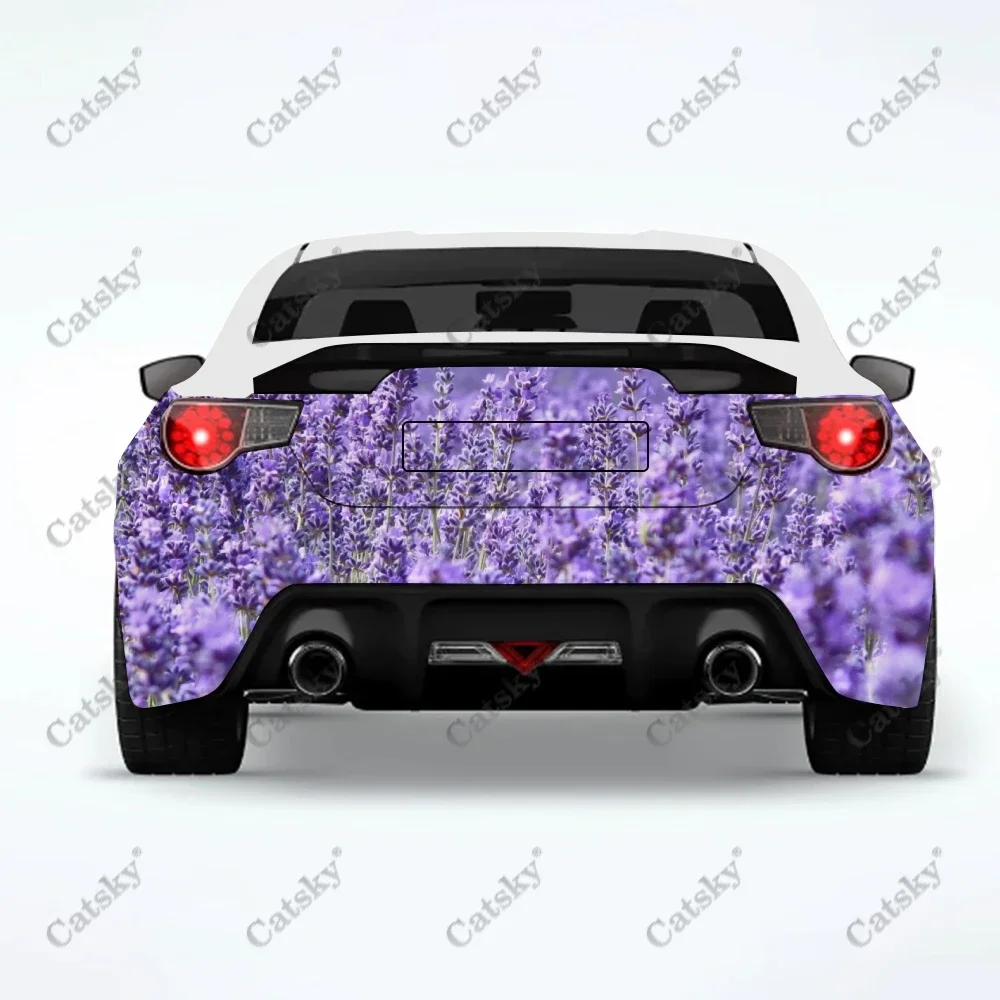 lavender flowers Car stickers truck rear tail modification suitable for truck pain packaging auto accessories car decals decor