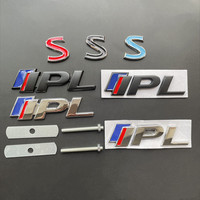 3D Metal S IPL Logo Grill Rear Trunk Side Fender Emblem Badge Sticker For Infiniti Q50 Q50S Q50L G37 Q30 Q70 G25 QX70 FX35 FX37