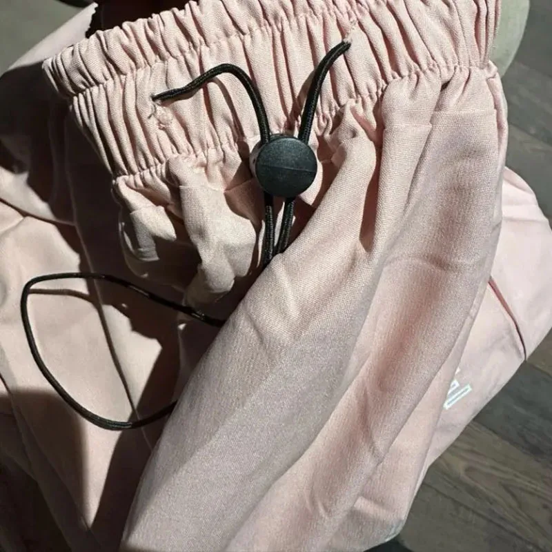 Spring Summer Fashion Casual Pans For Men Streetwear Solid Color Cargo Pants Elastic Waist Wide Leg Men's Joggers