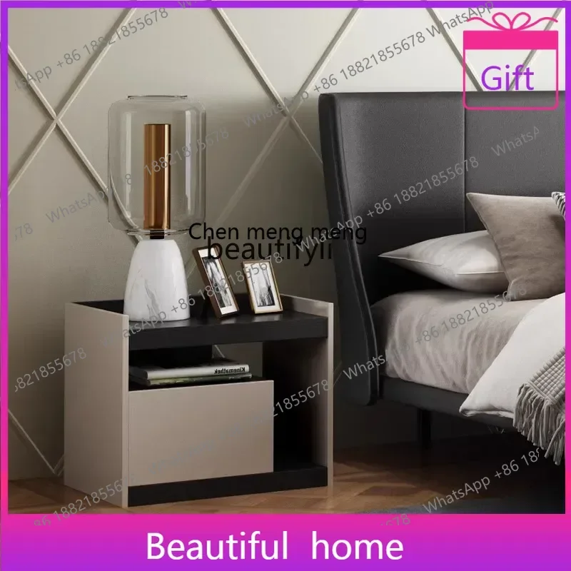 

zxqItalian minimalist bedside table Modern minimalist household bedroom Bedside storage cabinet
